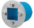 Cable Entry Frame, R, Number of Grommets 1, 40 x 40mm, Stainless Steel
